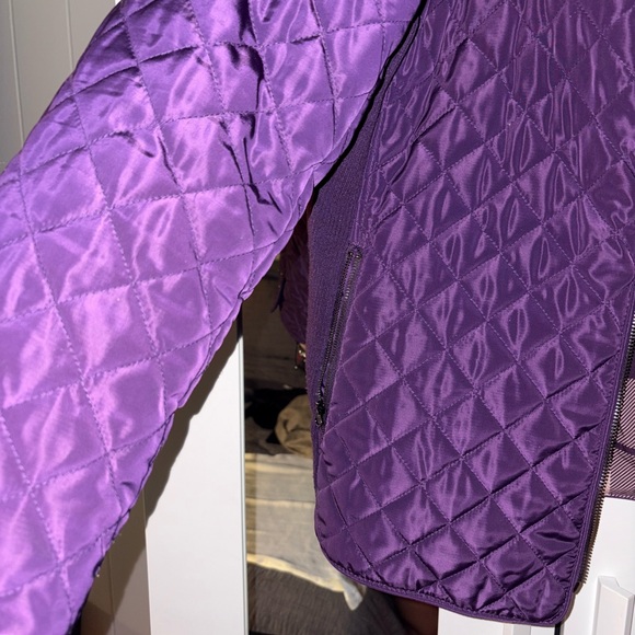 Market & Spruce Deep Purple Quilted Puffer Jacket - Picture 2 of 4
